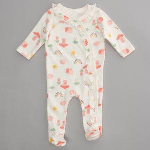 Baby Girl (NB-9M) Mini Hop Rainbow Snail Mushroom Ruffle Pajamas