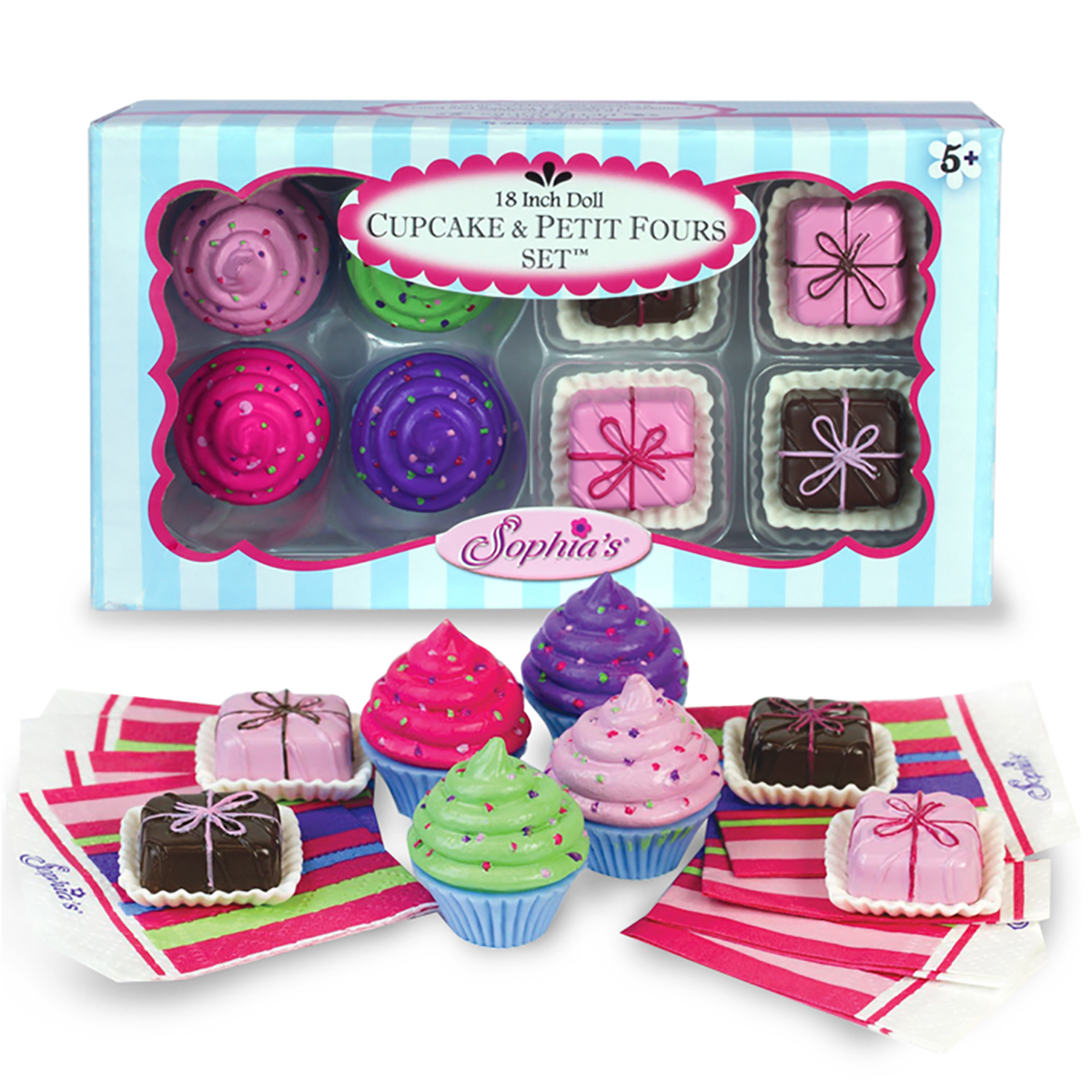 Sophia's(R) Cupcakes & Petit Four Set For 18 Inch Dolls