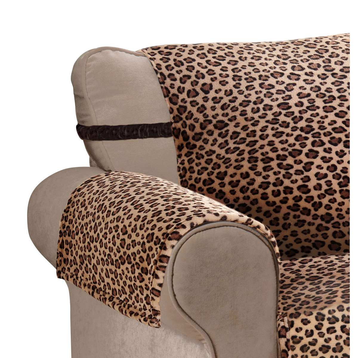 PK Home Leopard Plush Furniture Cover
