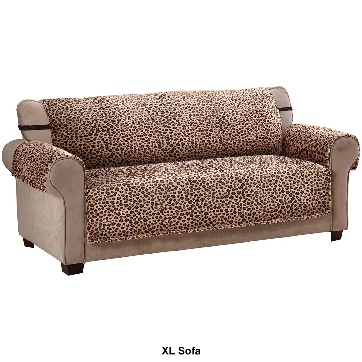 PK Home Leopard Plush Furniture Cover