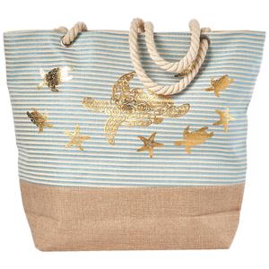 Renshun Metallic Turtle Beach Tote