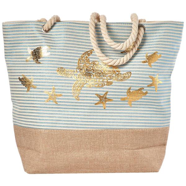 Renshun Metallic Turtle Beach Tote