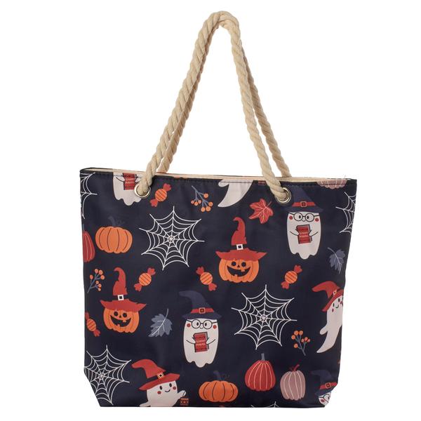 Renshun Ghost Webs Pumpkins Tote