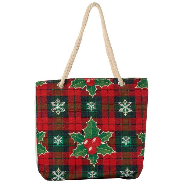 Renshun Holly Plaid Tapestry Tote alternate view