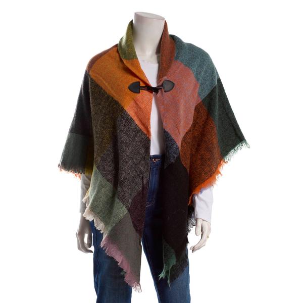 Womens Renshun Color Block Toggle Cape