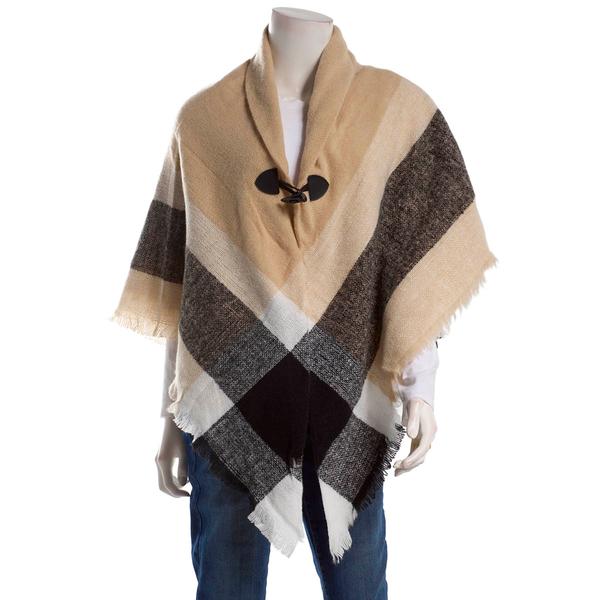 Womens Renshun Stripe Cape - Tan
