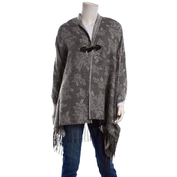 Womens Renshun Jacquard Floral Toggle Cape alternate view