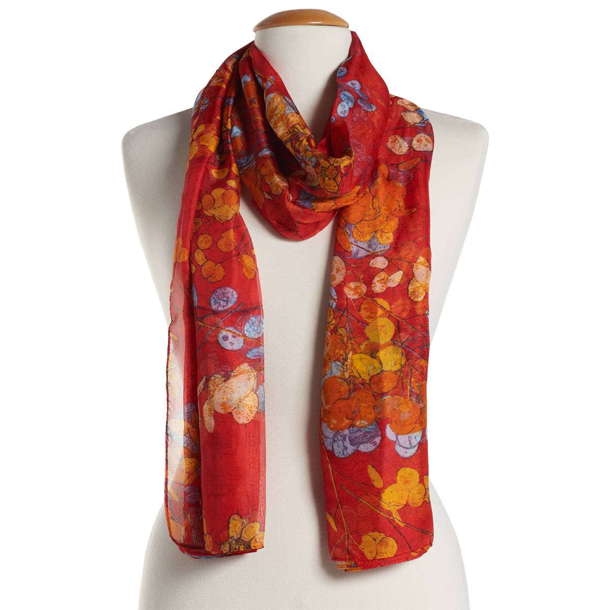 Womens Renshun Oversized Silk-Chiffon Oblong Scarf