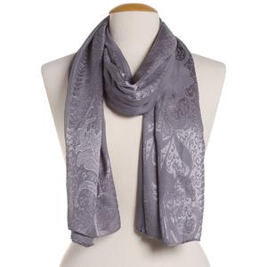 Womens Renshun Solid Pashmina Oblong Scarf - Grey alternate view