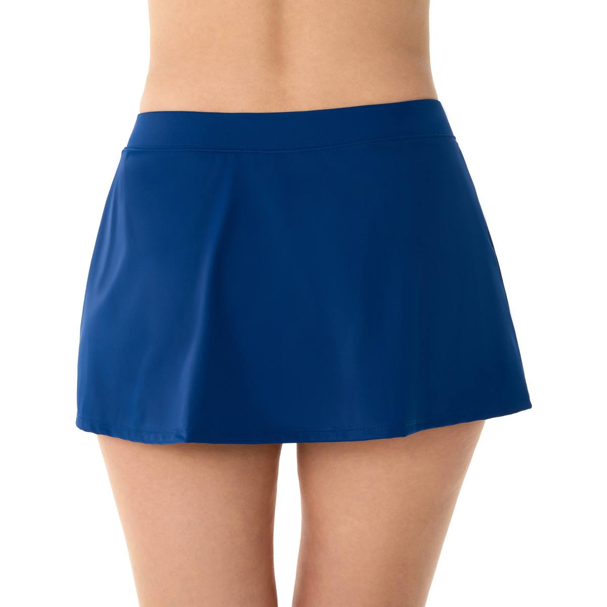 Womens American Beach Solids Slit Swim Skirt