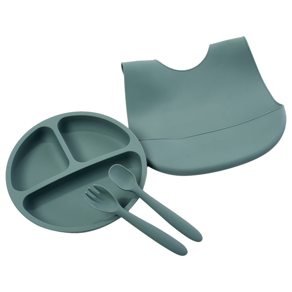 Baby Unisex Lila & Jack 4pc. Green Silicone Meal Set