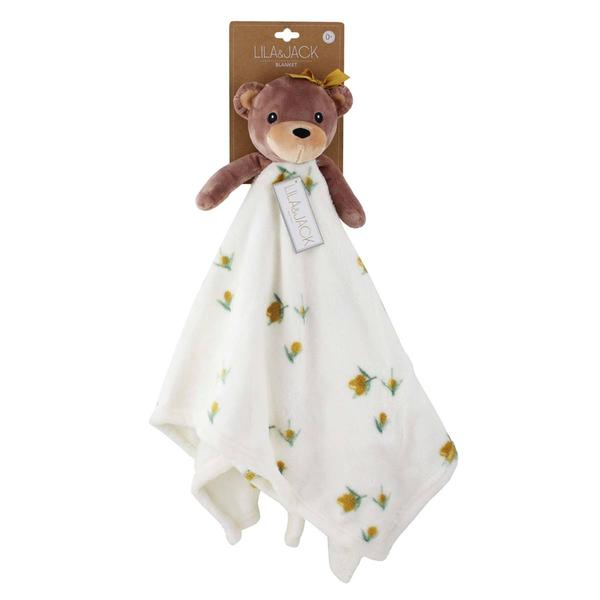 Lila & Jack Bear with Floral Lovey alternate view