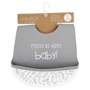Baby Unisex Lila & Jack 2pk. Pasta La Vista Baby Silicone Bibs alternate view