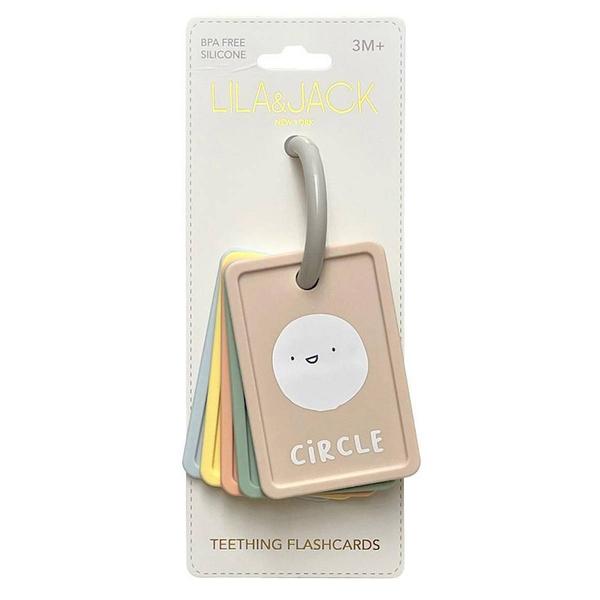 Baby Unisex Lila & Jack Shapes Silicone Teether Flashcards Ring alternate view