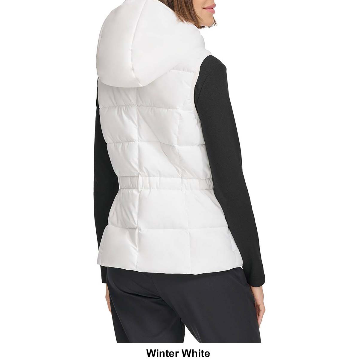 Womens Tommy Hilfiger Sport Satin Touch Hooded Puffer Vest