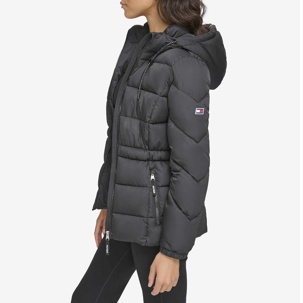 Womens Tommy Hilfiger Sport Hooded Padded Puffer Jacket