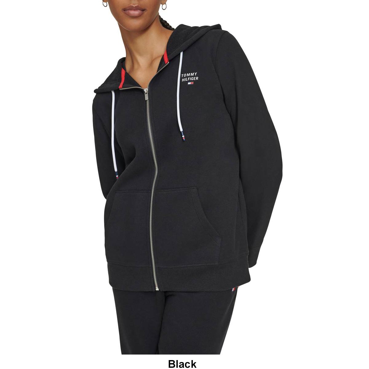 Womens Tommy Hilfiger Sport Fleece Classic Full Zip Hoodie