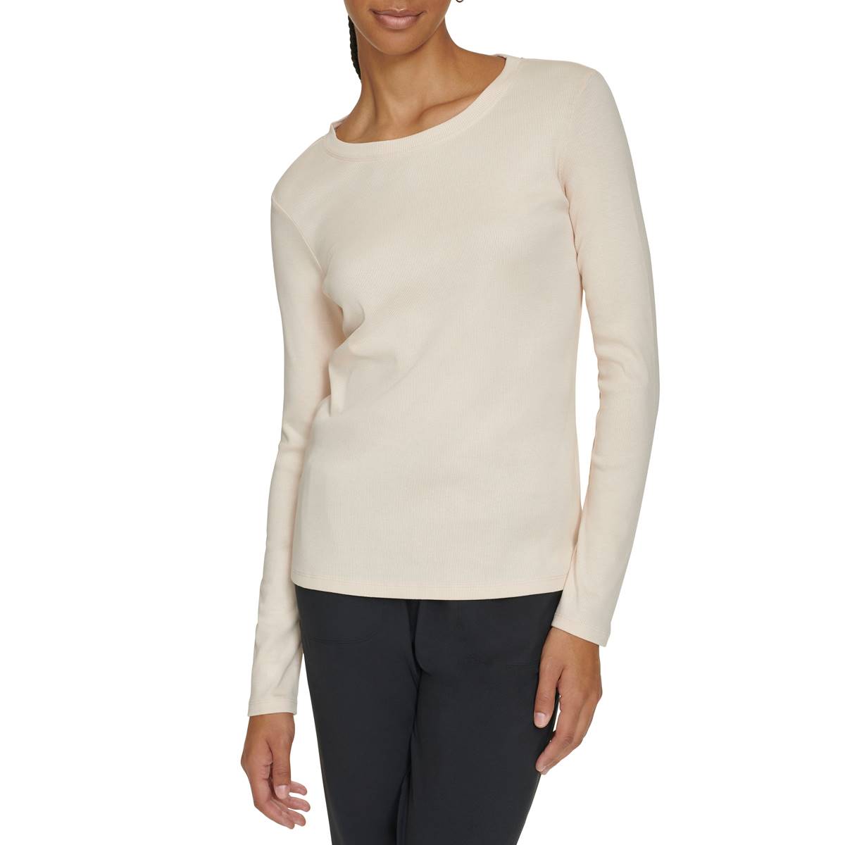 Womens Tommy Hilfiger Sport Rib-Knit Long Sleeve Tee