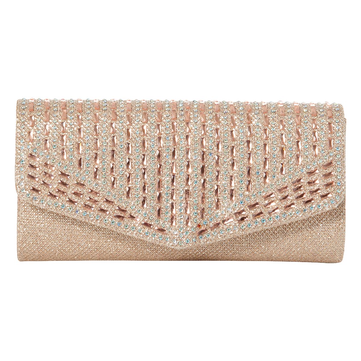 D'Margeaux Glitter Envelope Clutch Evening Bag