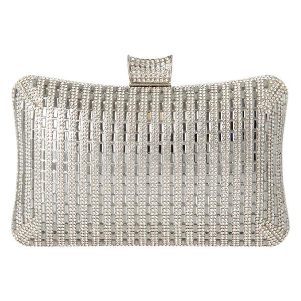 D'Margeaux Vertical Sparkle Clutch with Chain
