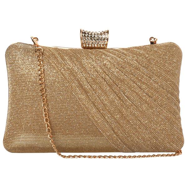 D'Margeaux East/West Kiss Lock Clutch with Chain