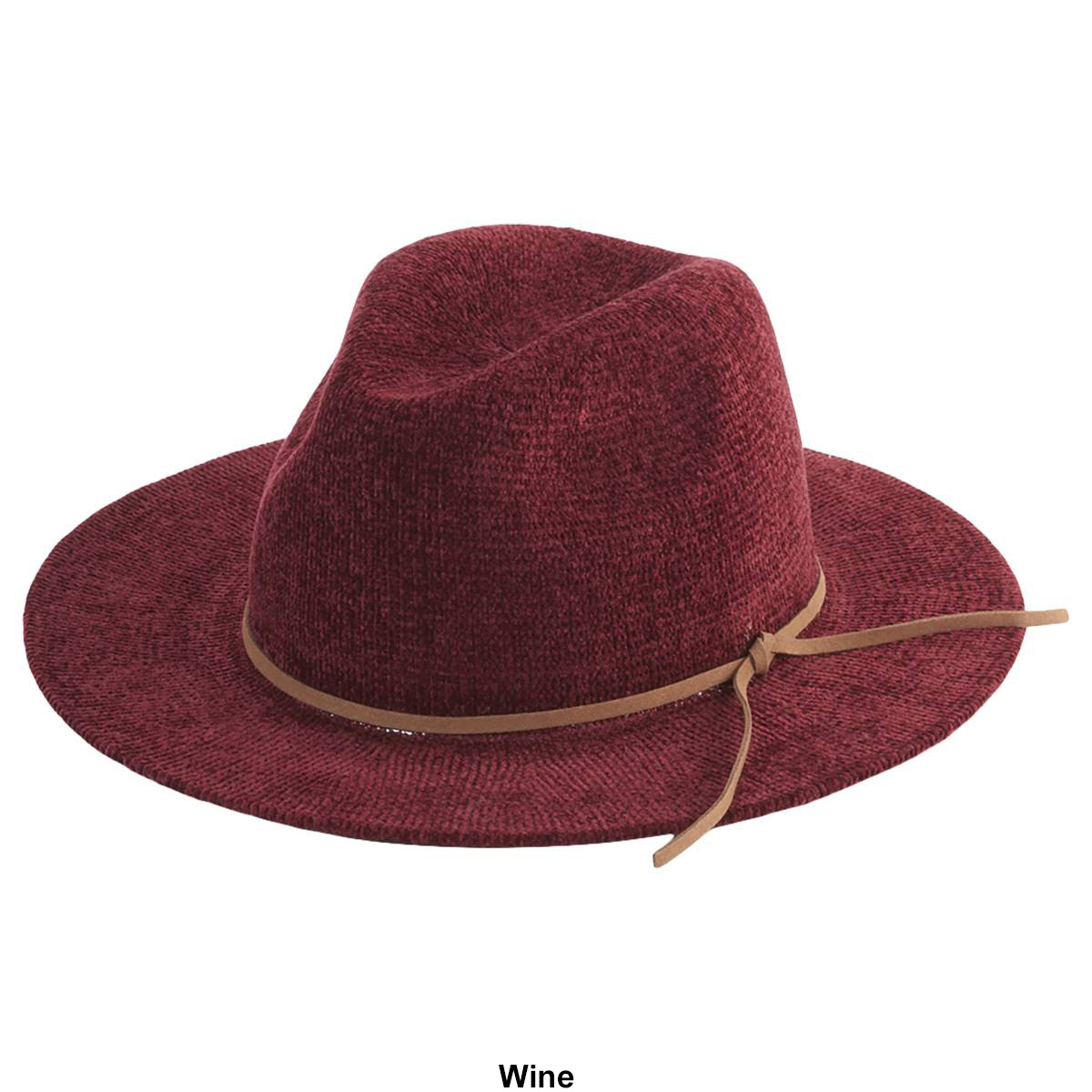 Womens Madd Hatter Chenille Panama Tie Hat