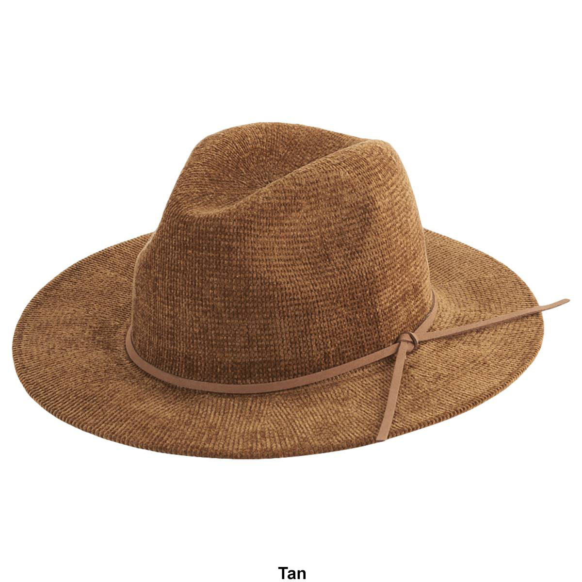 Womens Madd Hatter Chenille Panama Tie Hat