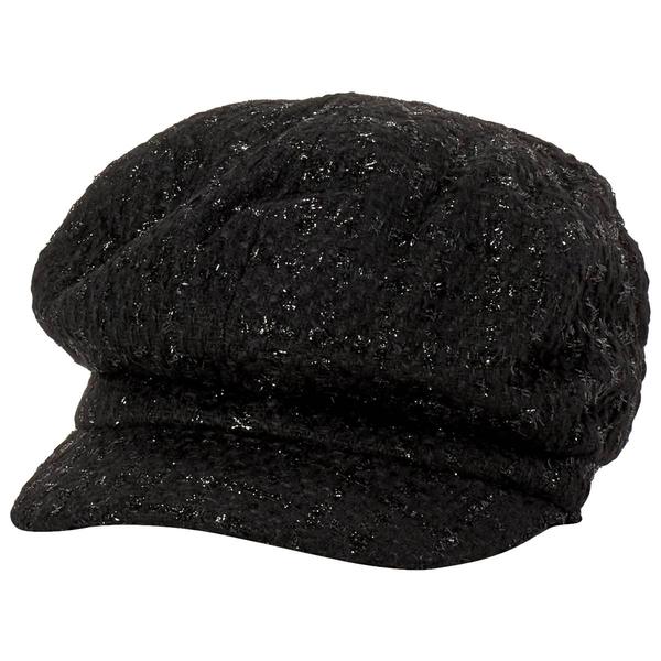 Womens Madd Hatter Metallic Lurex Cabby Hat