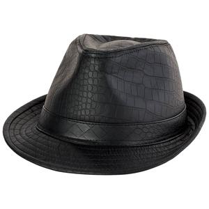 Womens Madd Hatter Faux Crocodile Leather Fedora