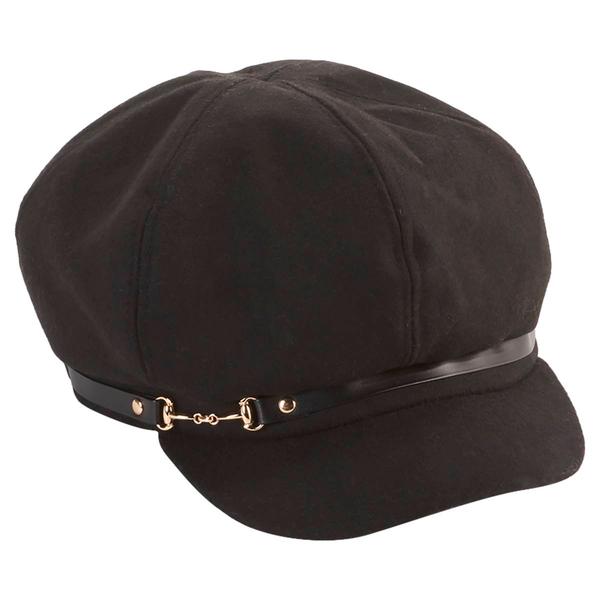 Womens Madd Hatter Newsboy Cabbie w/Horse Buckle Hat