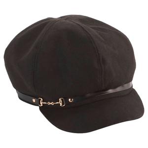 Womens Madd Hatter Newsboy Cabbie w/Horse Buckle Hat