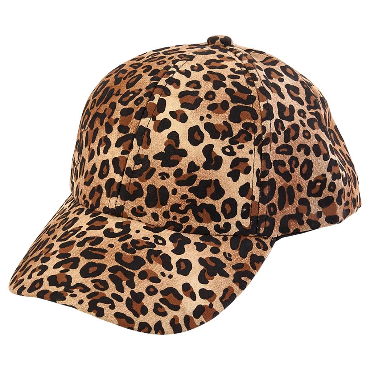 Womens Madd Hatter All Over Leopard Baseball Cap