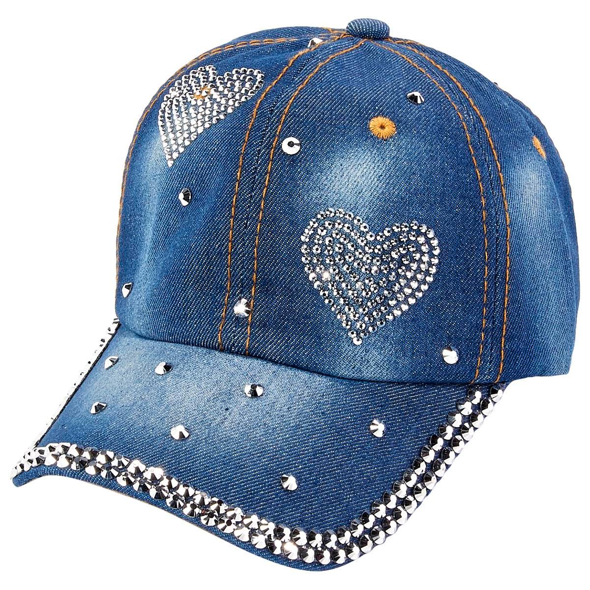 Womens Madd Hatter Bling And Stone Baseball Cap