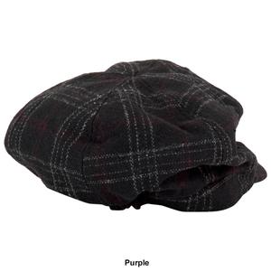 Womens Madd Hatter Plaid Cabby Newsboy Hat alternate view