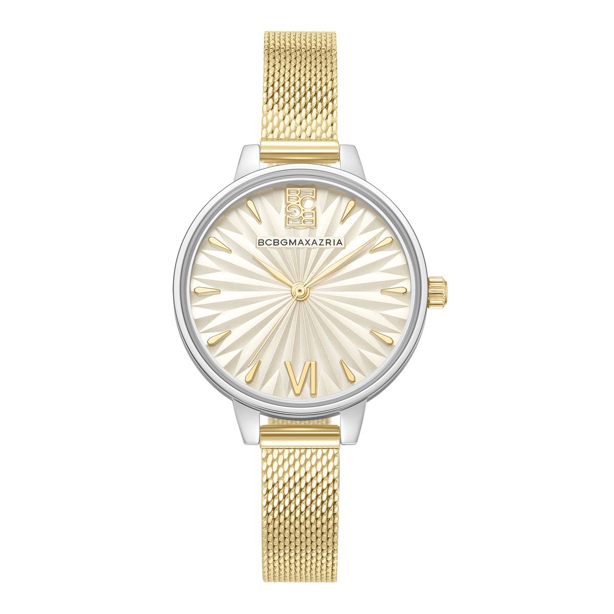 Womens BCBG Maxazria Gold-Tone/Champagne Watch-BAWLG0001203