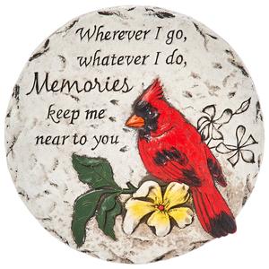 Memorial Cardinal Wherever I Go Garden Stepping Stone