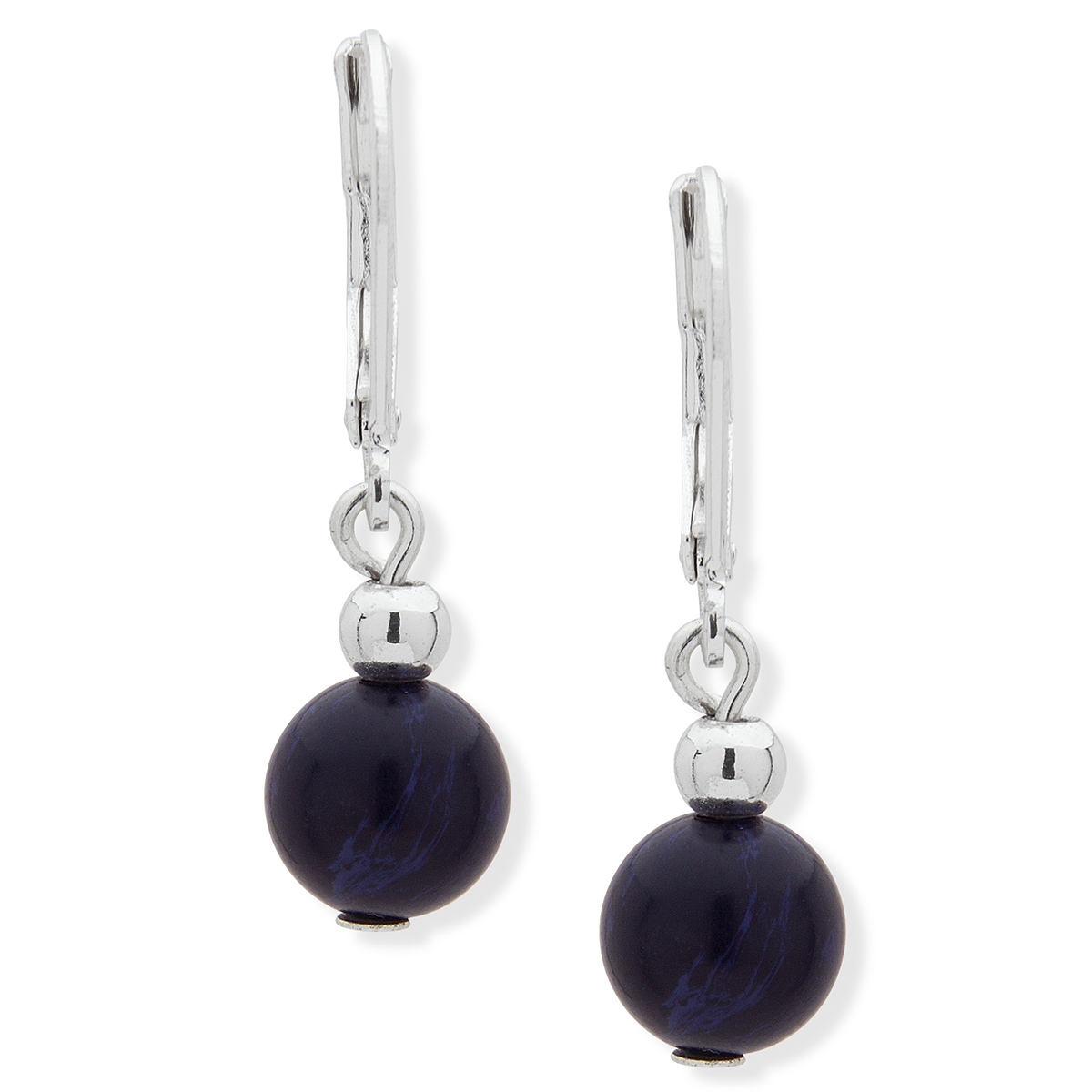 Chaps Sodalite Stone & Silver-Tone Drop Earrings