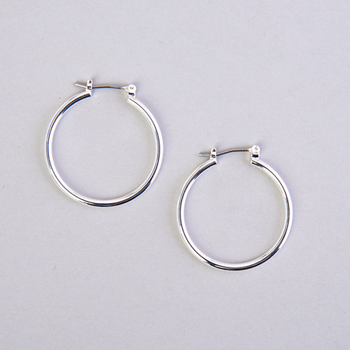 Chaps Fashion Forward Silver-Tone Hoop Earrings