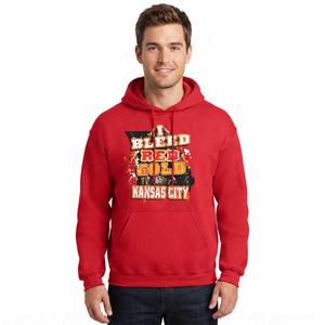 Mens Encore I Bleed Kansas Hooded Sweatshirt