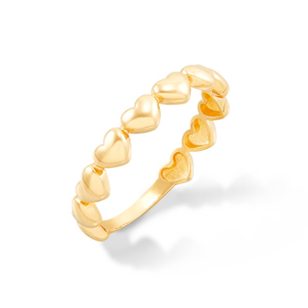 Gold Classics(tm) 14kt. Polished Yellow Gold Hearts Statement Ring