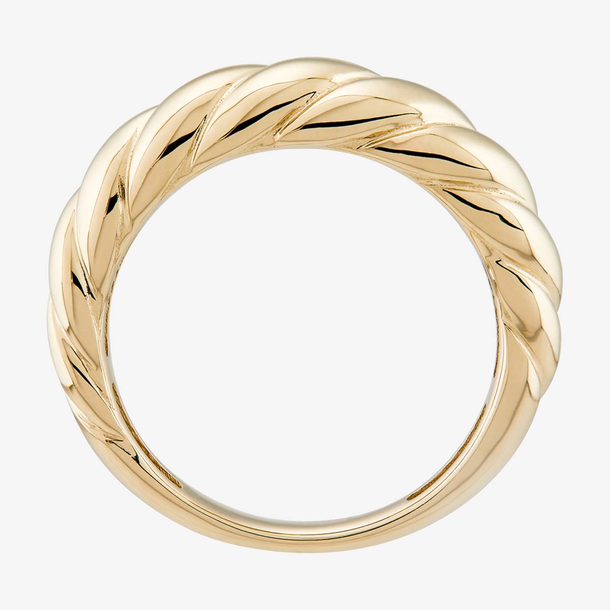 Gold Classics(tm) 14kt. Yellow Gold Dome Croissant Statement Ring