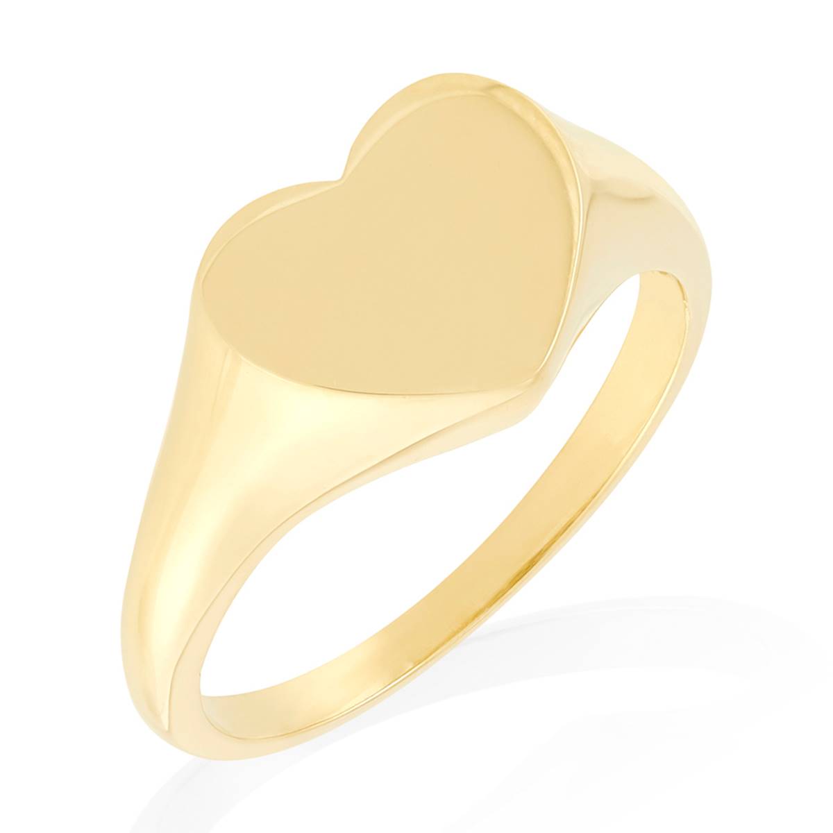 Gold Classics(tm) 14kt. Yellow Gold Heart Signet Statement Ring