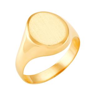 Gold Classics(tm) 10kt. Yellow Gold Oval Signet Statement Ring alternate view