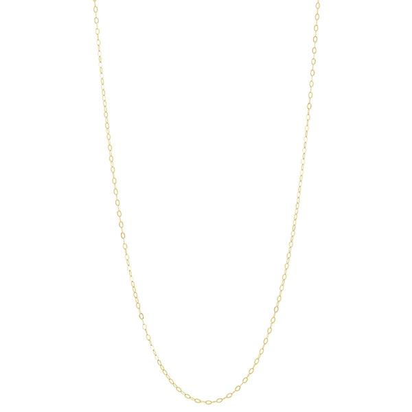 Gold Classics(tm) Yellow Gold Hammered 17in. Cable Chain Necklace