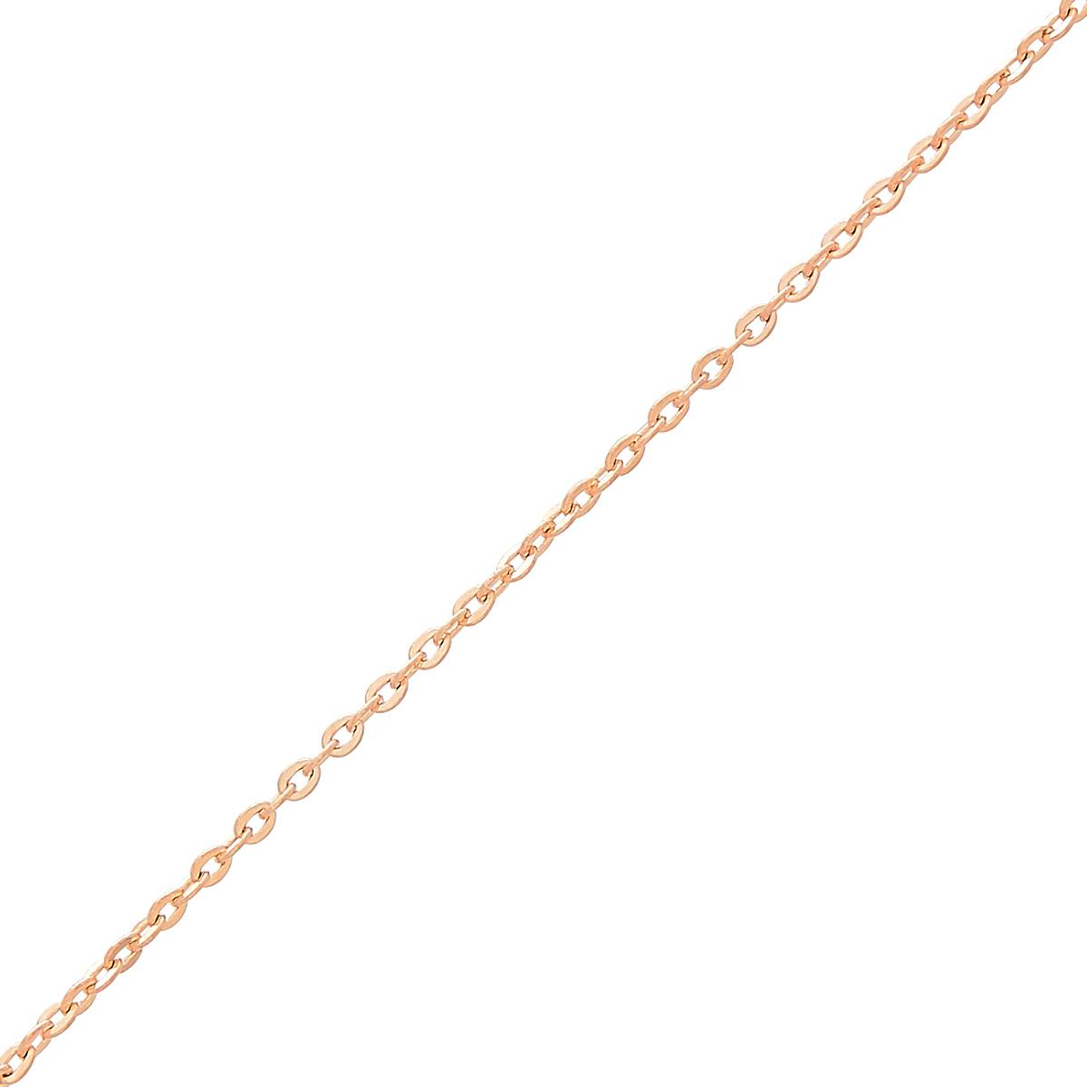 Gold Classics(tm) Rose Gold Cable Chain Horizontal Bar Necklace