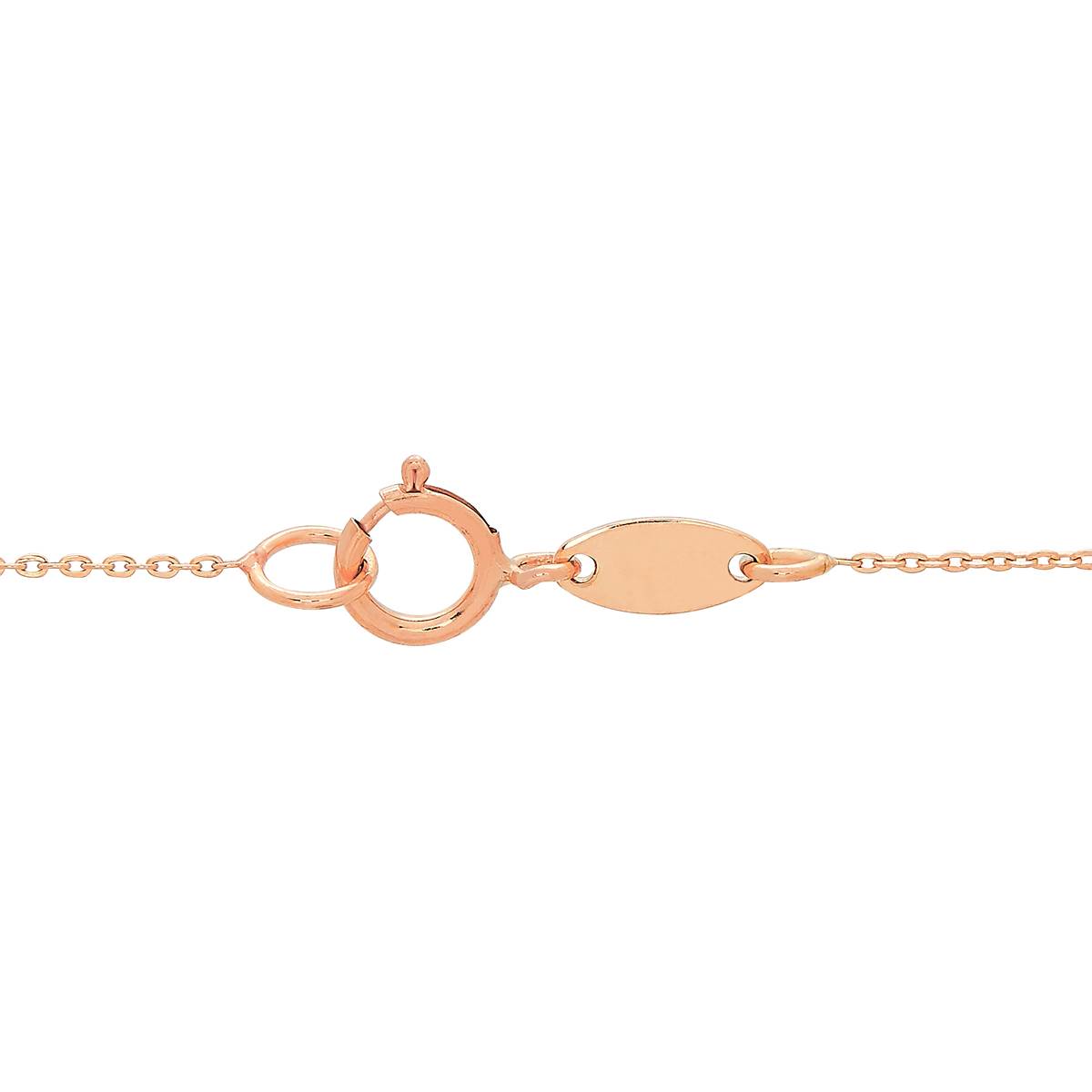 Gold Classics(tm) Rose Gold Cable Chain Horizontal Bar Necklace