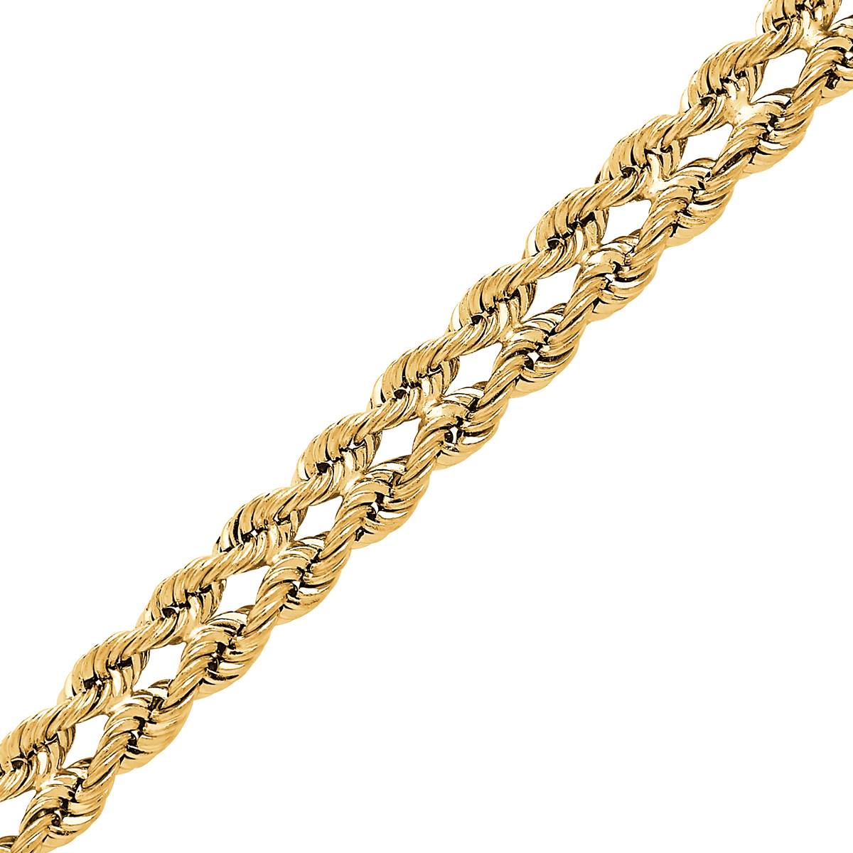 Gold Classics(tm) 10kt. Yellow Gold 2-Row Hollow Rope Chain Necklace