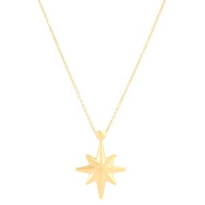 Gold Classics(tm) 10kt. Yellow Gold Polished Star Pendant Necklace alternate view