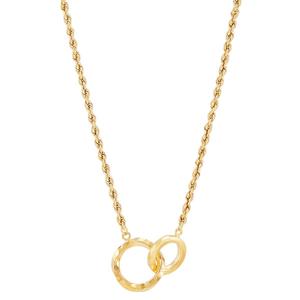 Gold Classics(tm) Yellow Gold Twist & Plain Interlock Chain Necklace