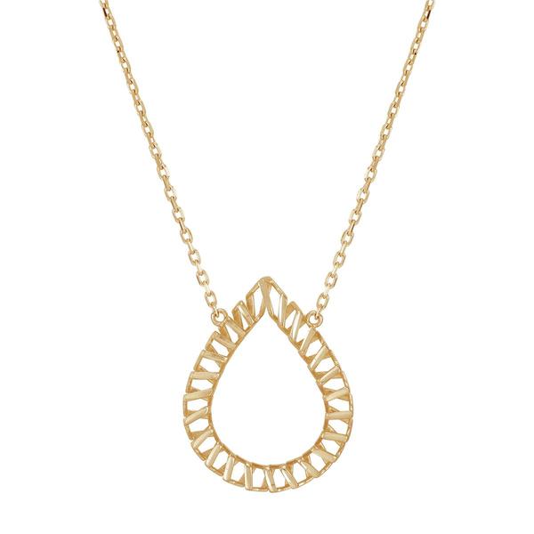 Gold Classics(tm) Teardrop Station on Forzantina Chain Necklace
